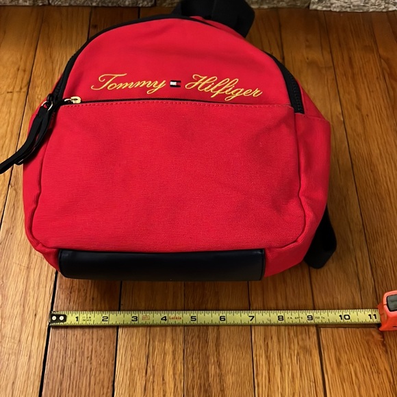 Tommy Hilfiger Mini Backpack - Canvas Type Material- Red/Navy - VGC ❤️ - Picture 5 of 9